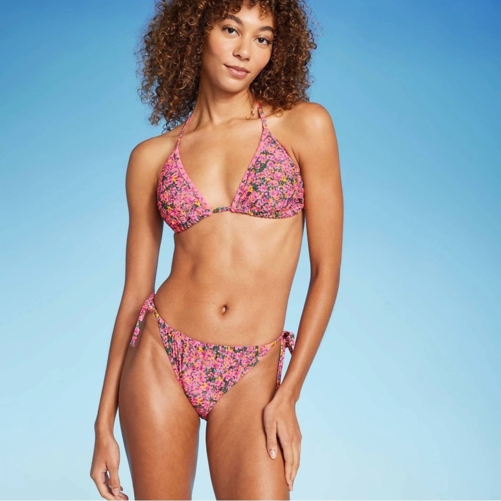 Wild fable floral colorful bikini bottoms xsmall nwt